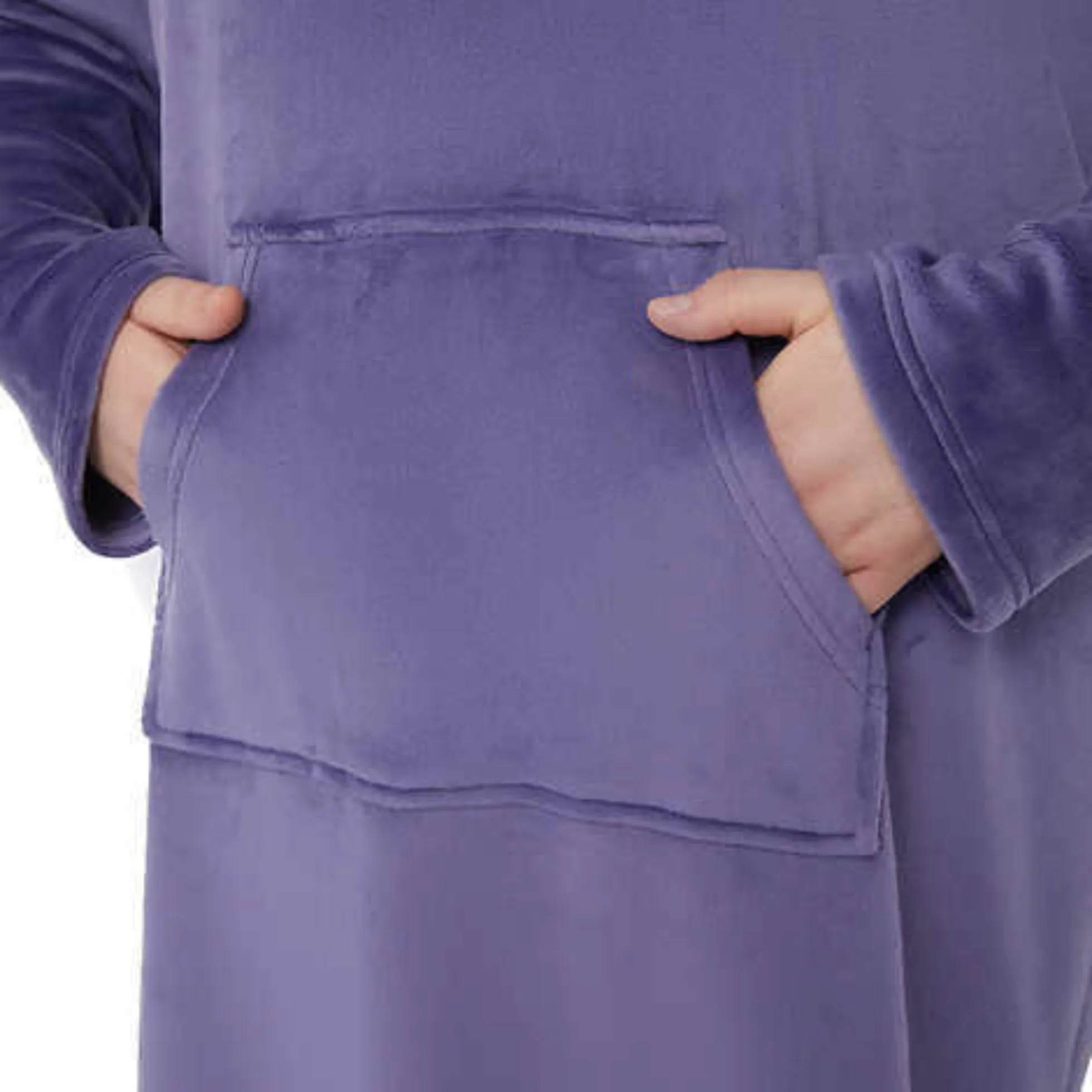 32 Degrees Super Soft Velour Relaxed Fit Hooded Lounger