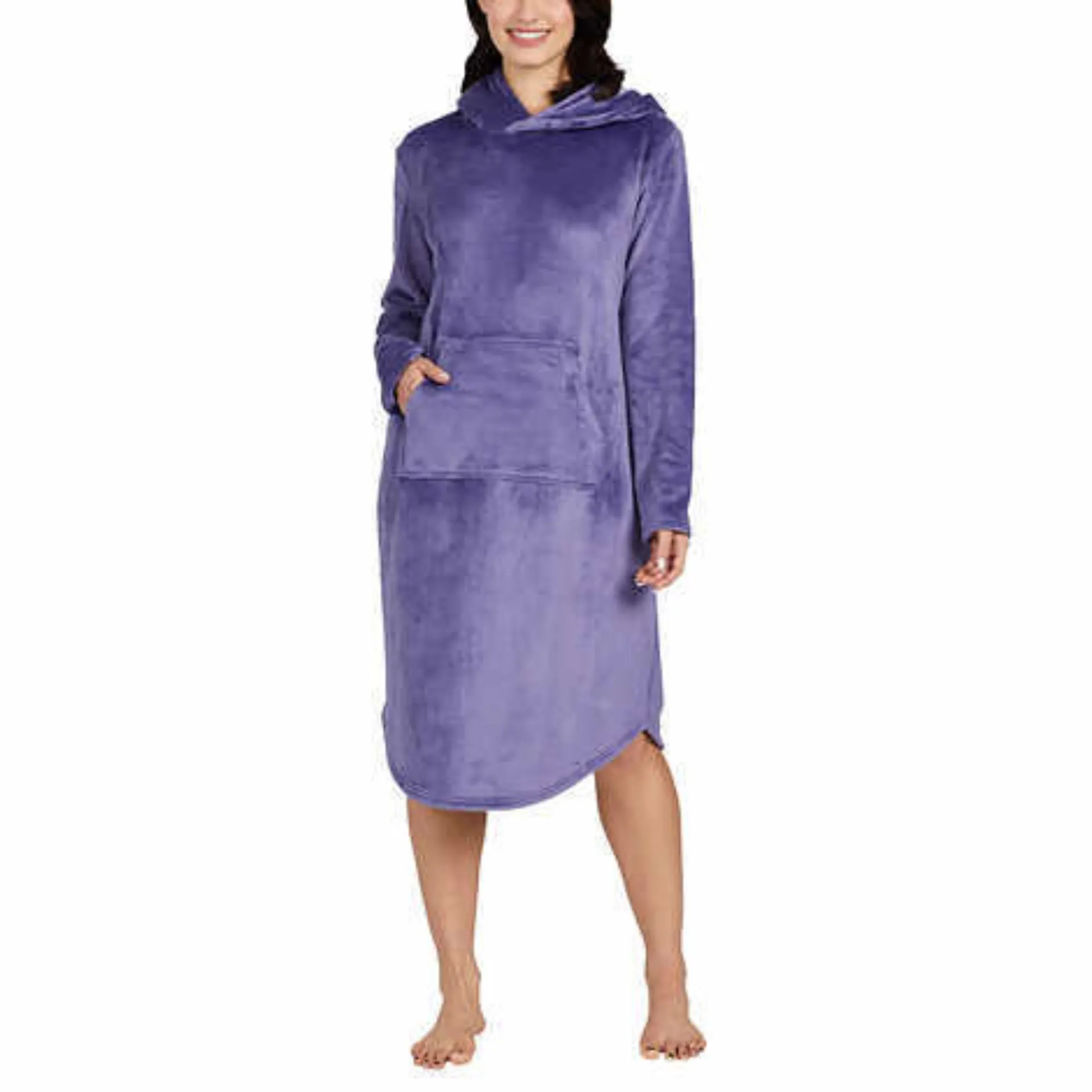 32 Degrees Super Soft Velour Relaxed Fit Hooded Lounger