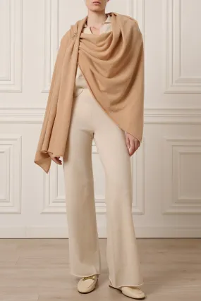 Akeem Cashmere Wide-Leg Pants In Champagne