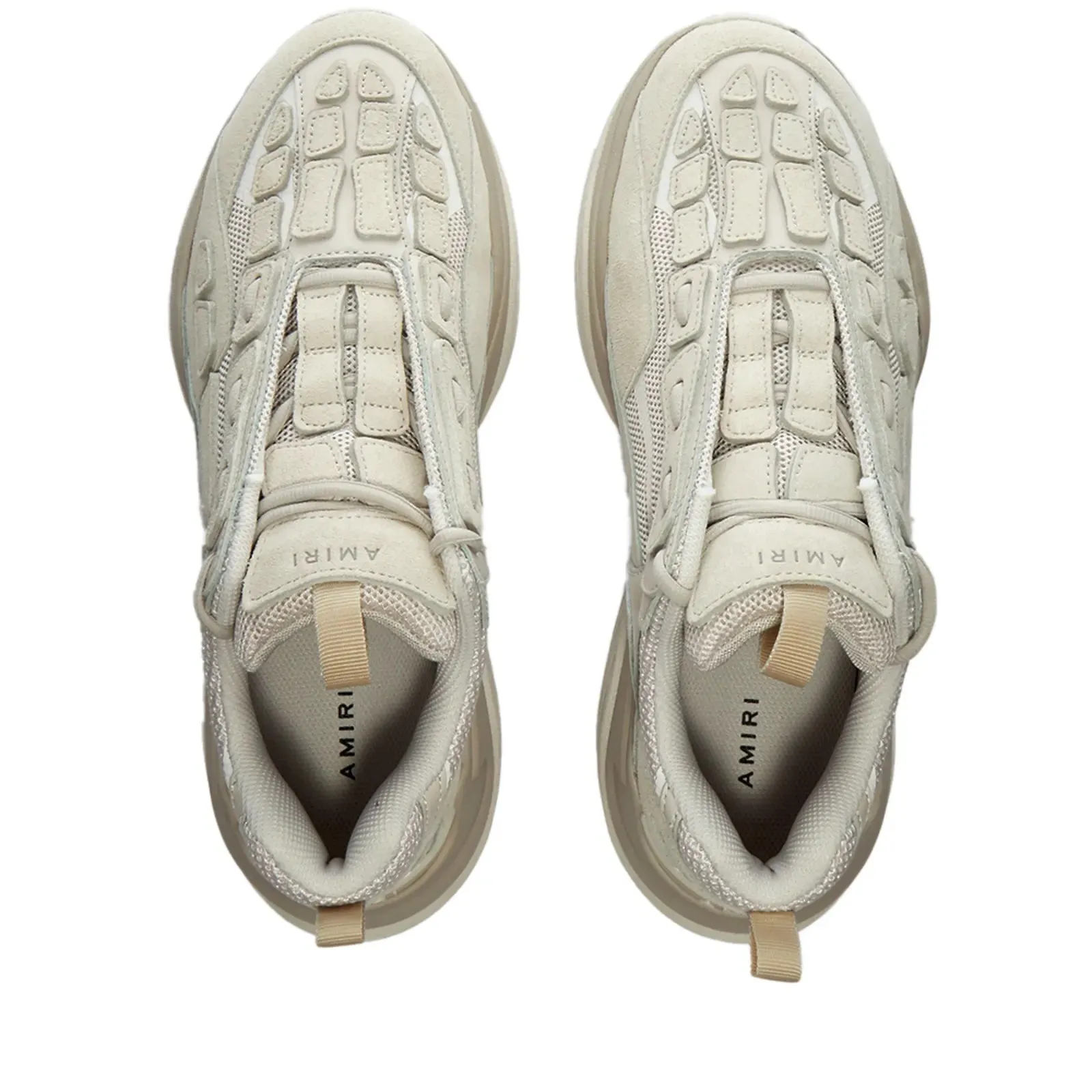 AMIRI BONE RUNNER SNEAKERS IN WARM GREY