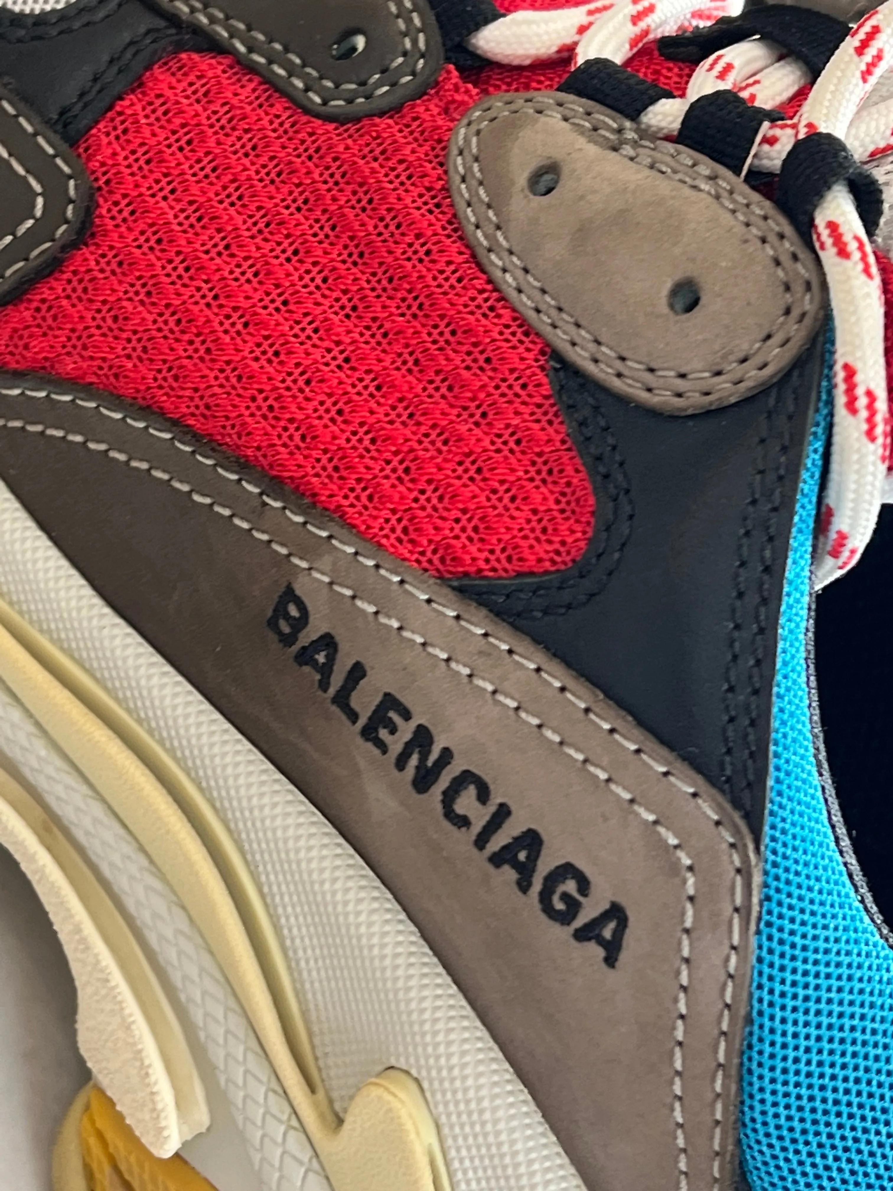 BALENCIAGA TRIPLE S MULTI PANEL SNEAKERS