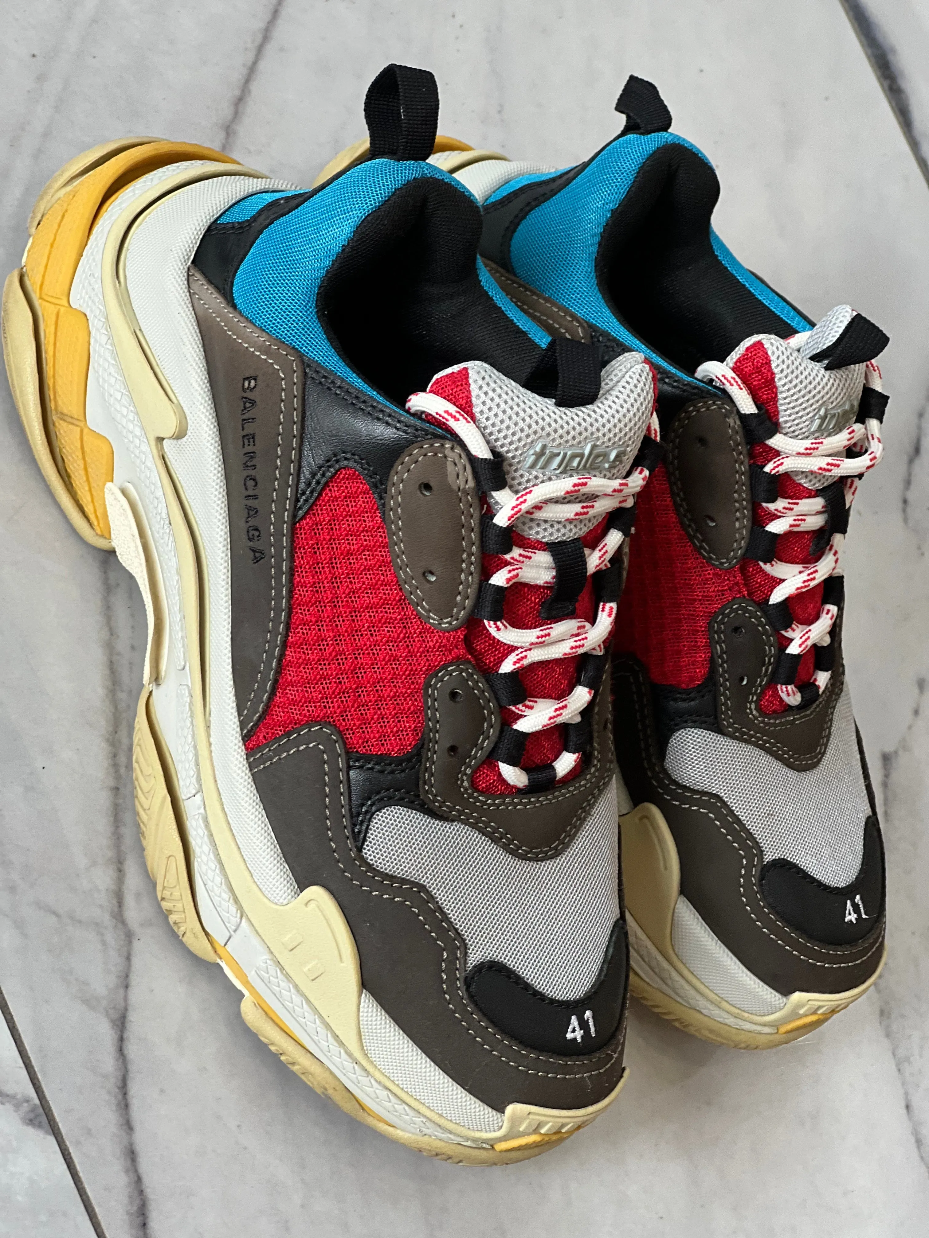 BALENCIAGA TRIPLE S MULTI PANEL SNEAKERS