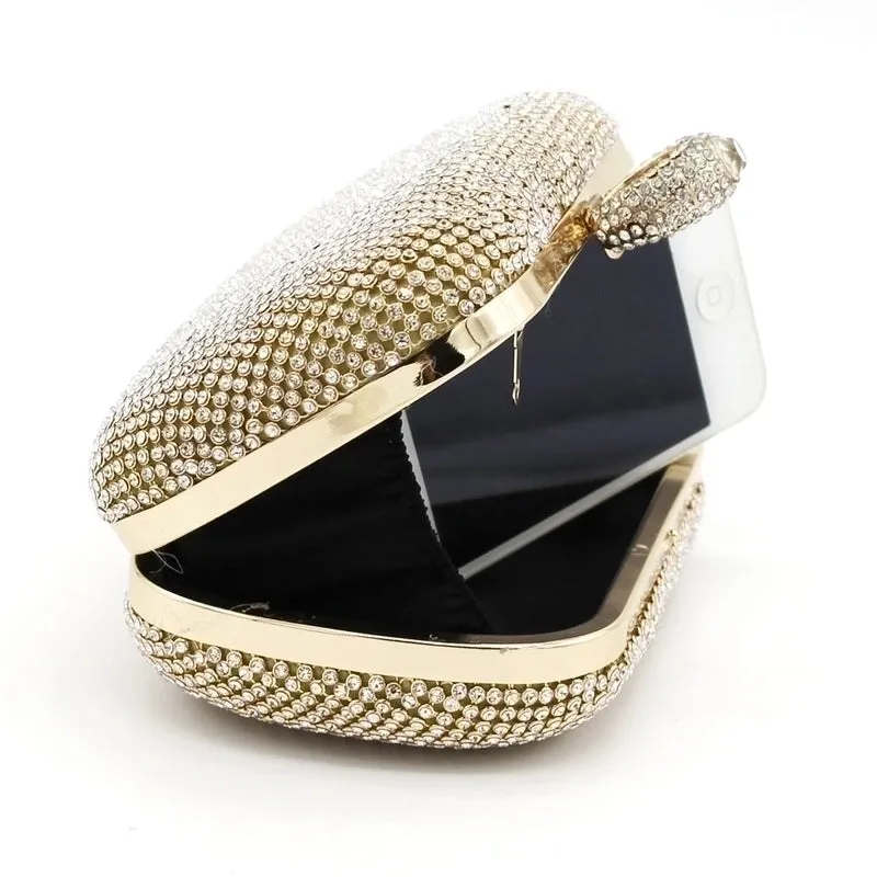 Black Gold Silver Polyester Solid Color Oval Evening Bags