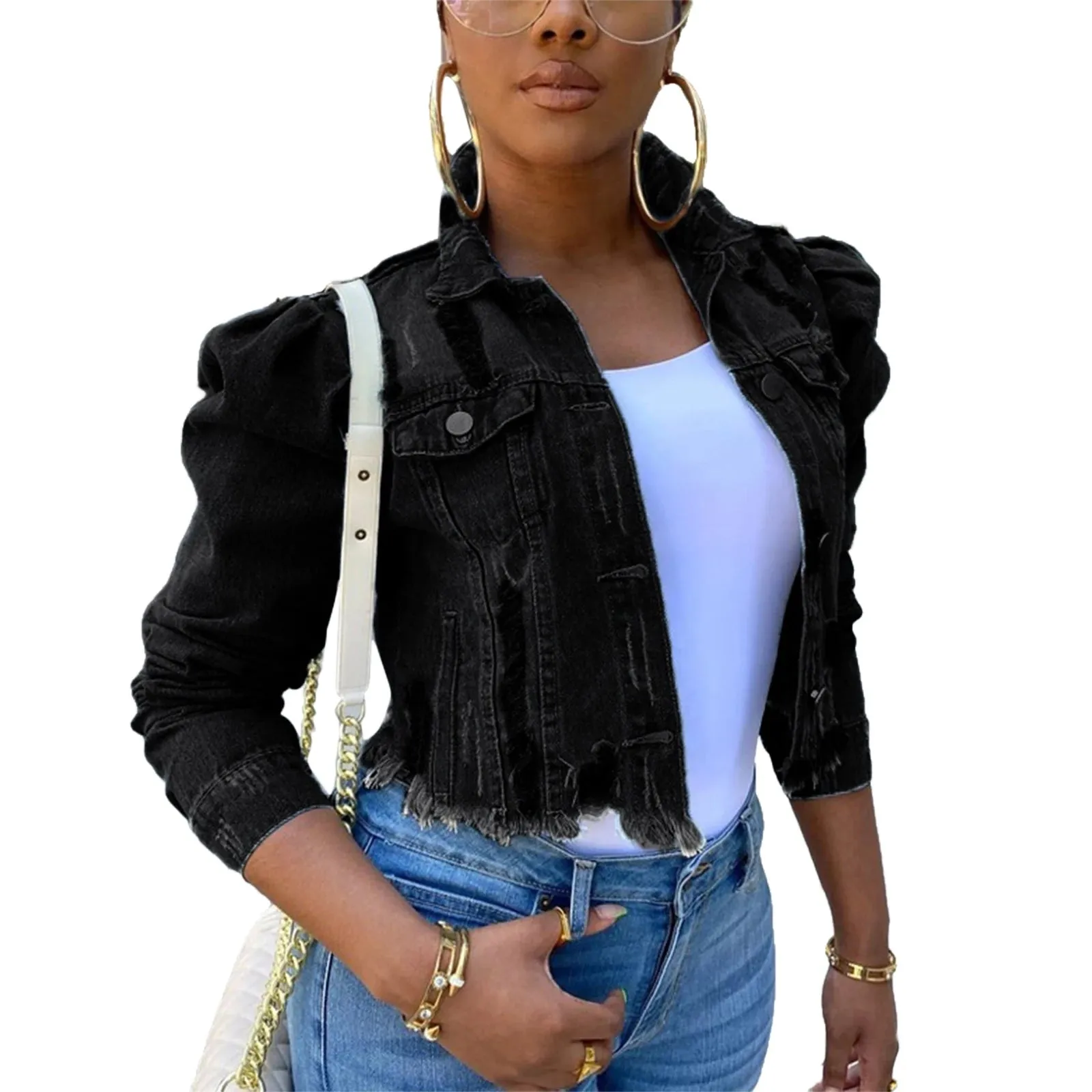 Candela Ripped Denim Jacket