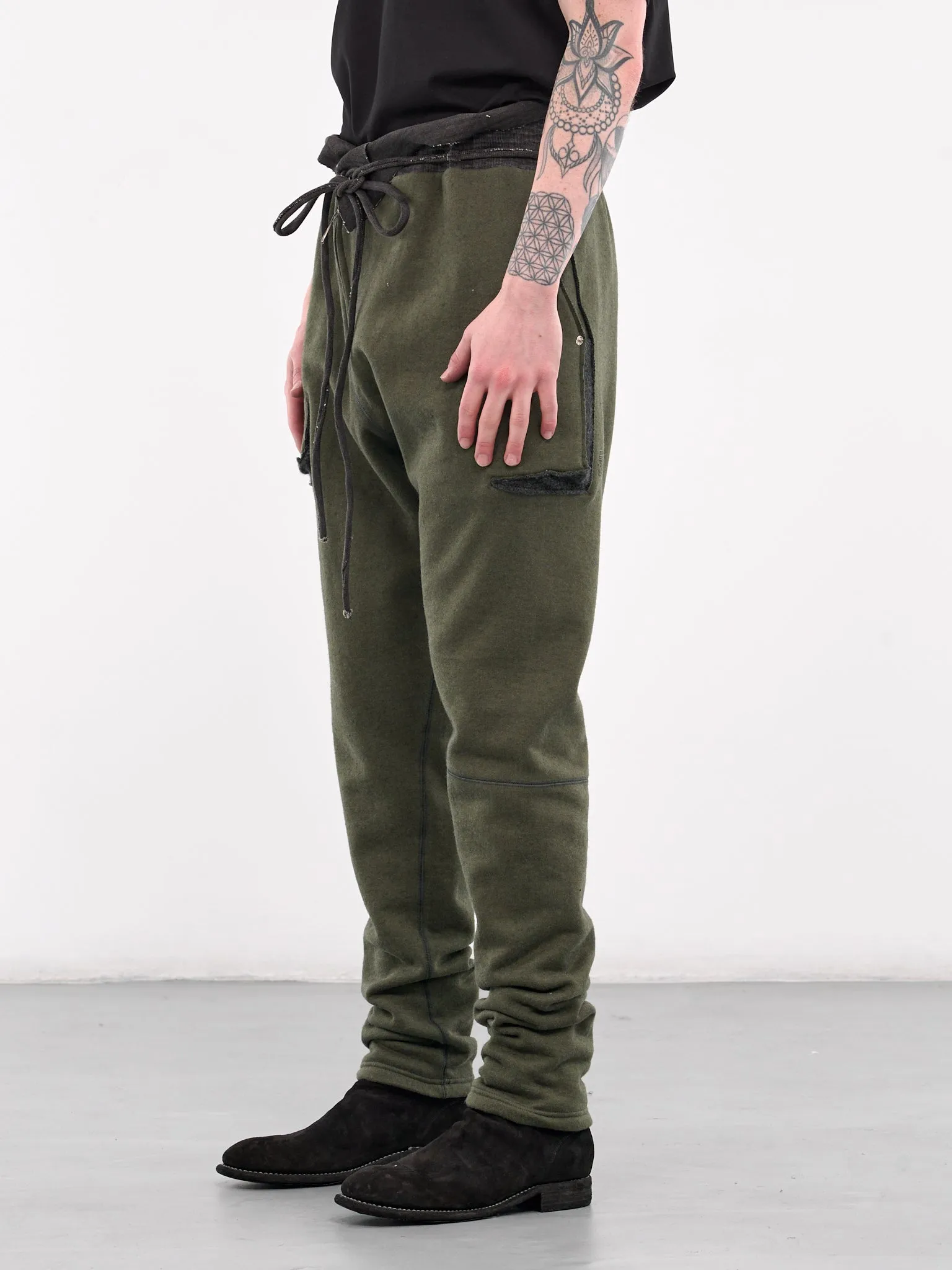 Cashmere Sweatpants (4906-GREEN-DARK-GREY)