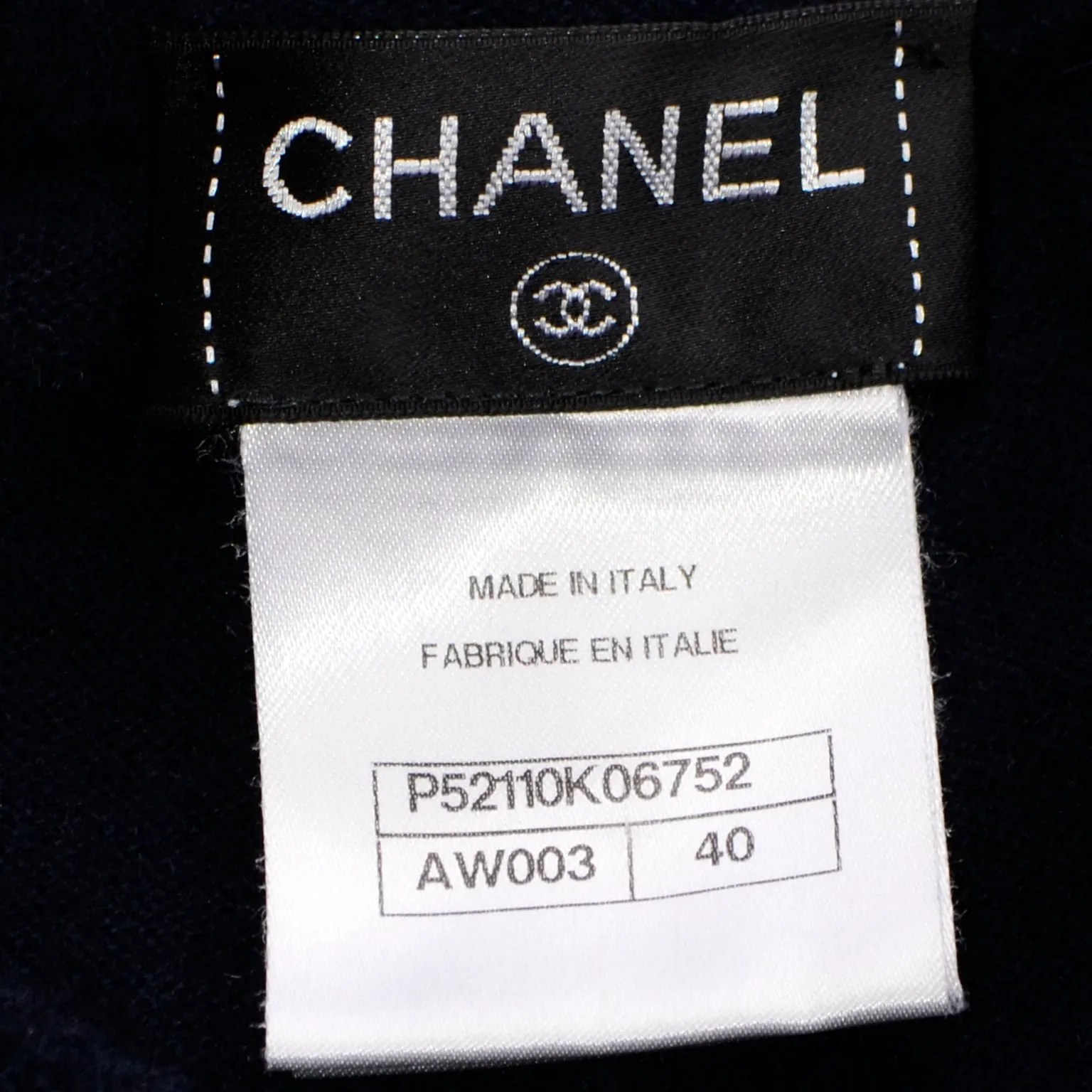 Chanel Cashmere Drawstring Jogger Pants in Midnight Blue