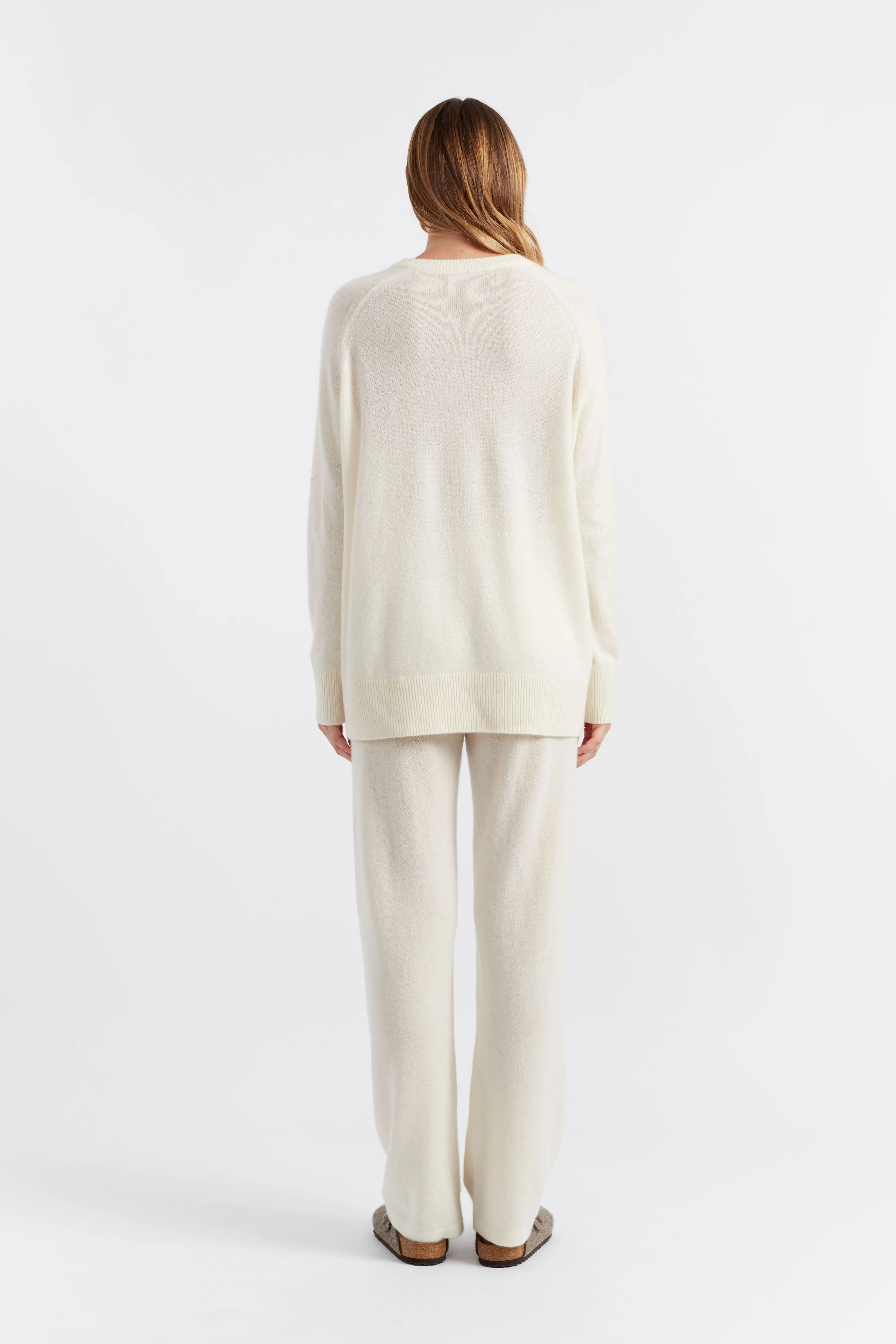 Cream Cashmere Slouchy Sweater