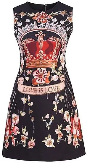 Crown 'Love is Love' Mini Dress