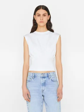 Empire Sleeveless Knit Top -- Blanc