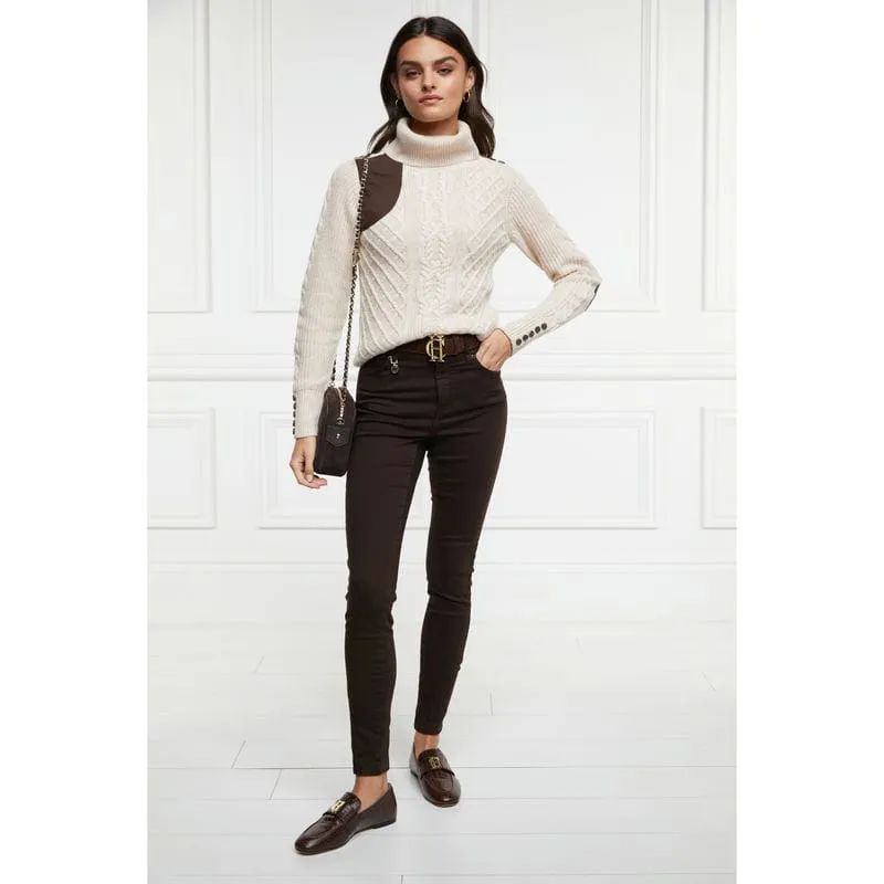 Holland Cooper Ladies Jodhpur Jeans - Chocolate