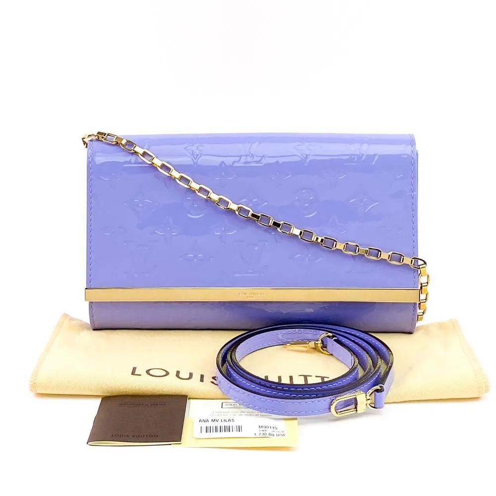 Louis Vuitton Lilac Monogram Vernis Ana Clutch Bag