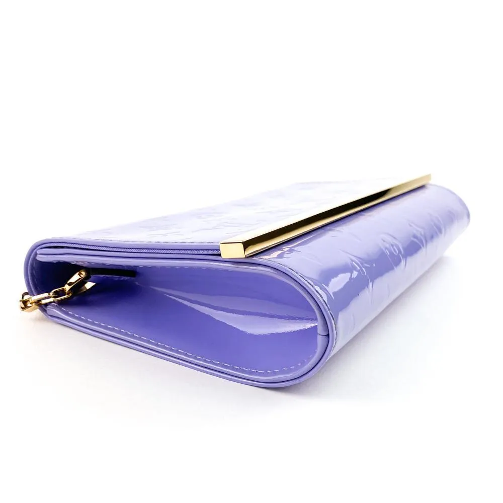 Louis Vuitton Lilac Monogram Vernis Ana Clutch Bag