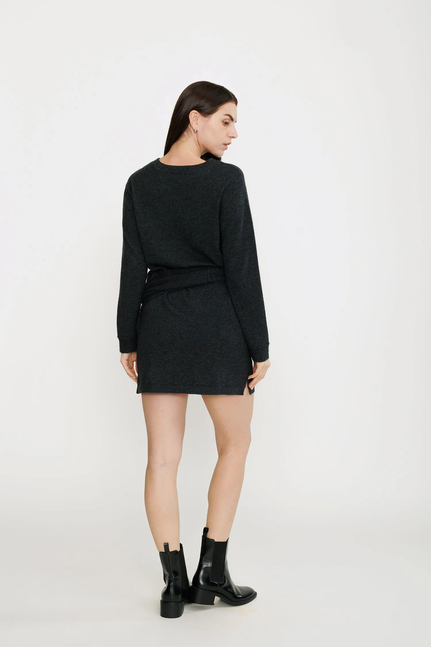 Merino-Cashmere Sweater Dress - Shadow