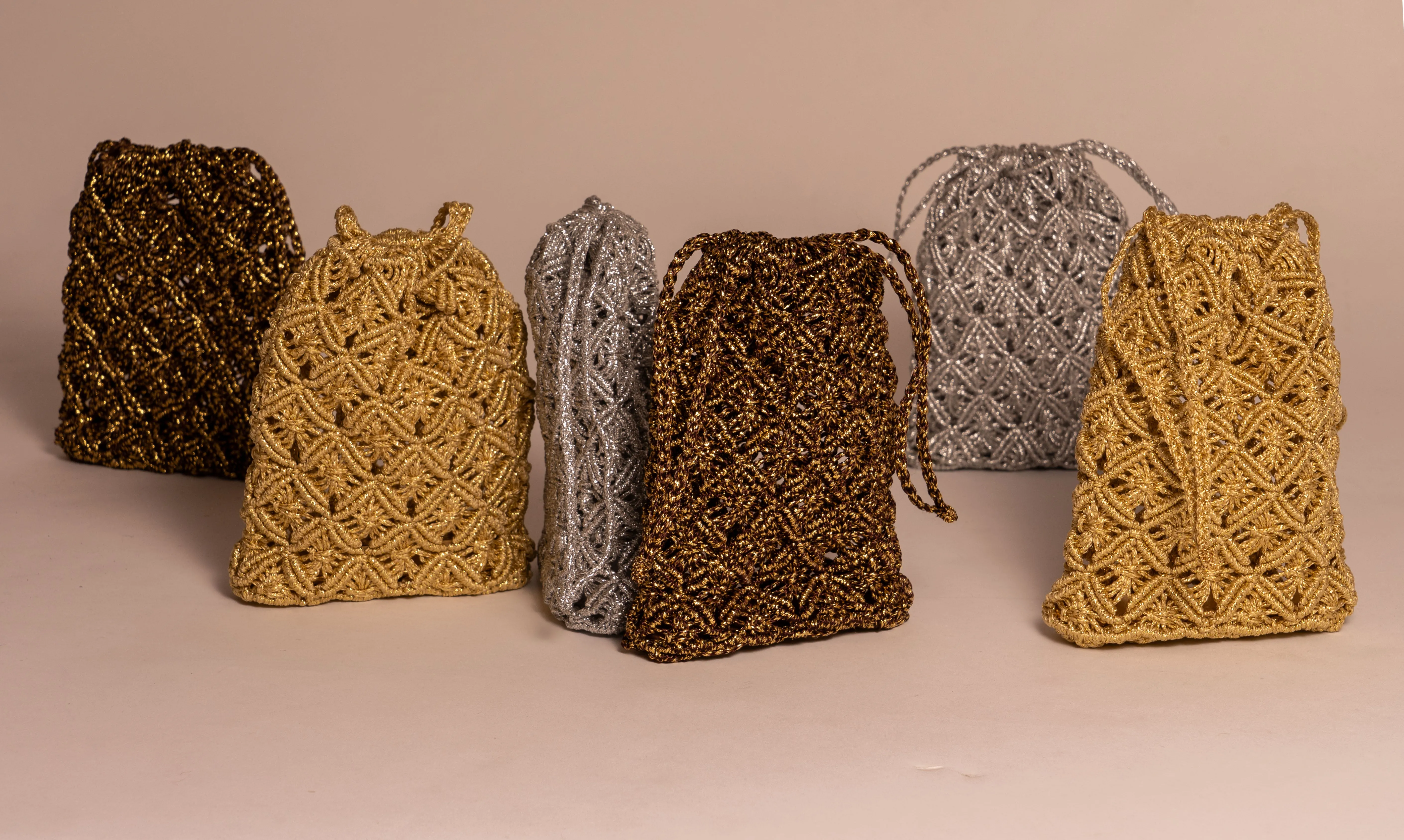 Moroccan macramé mini pouch