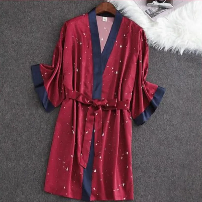 Personalized Women Birthday Party Silk Robes