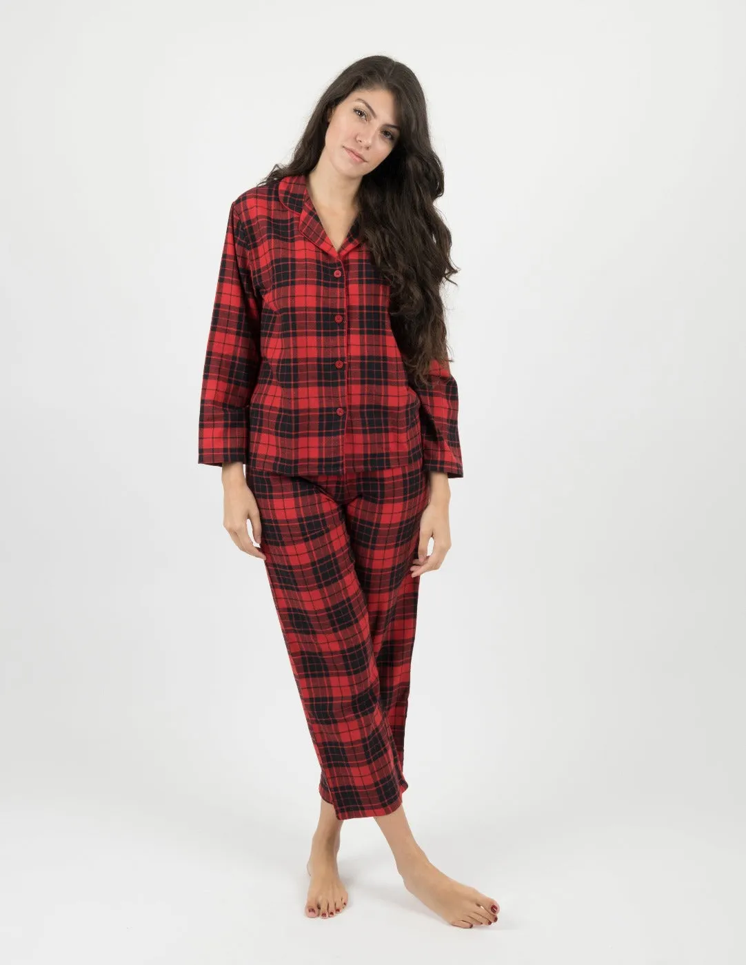 Red & Black Plaid Matching Family Pajama Set