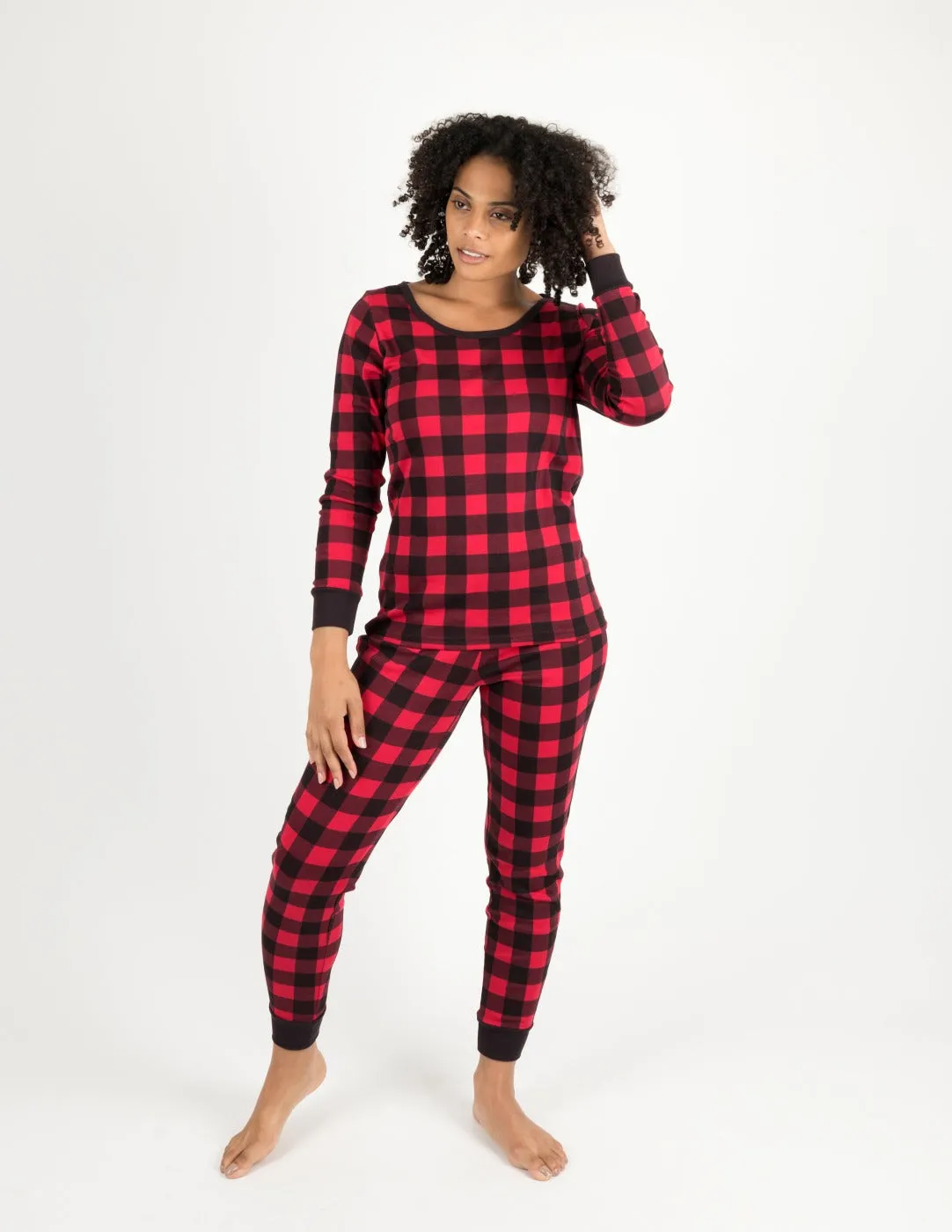 Red & Black Plaid Matching Family Pajama Set