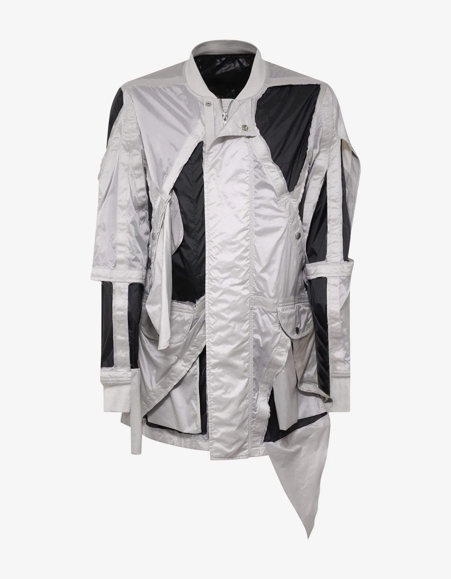 Rick Owens Grey Cut-Out Rod Jacket