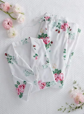 Rose Blossom Flannel Pajamas