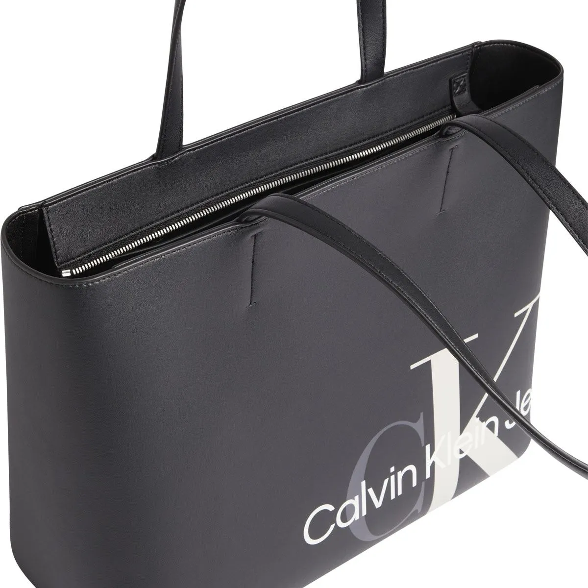 Sculpted Mono Shopper Bag Black