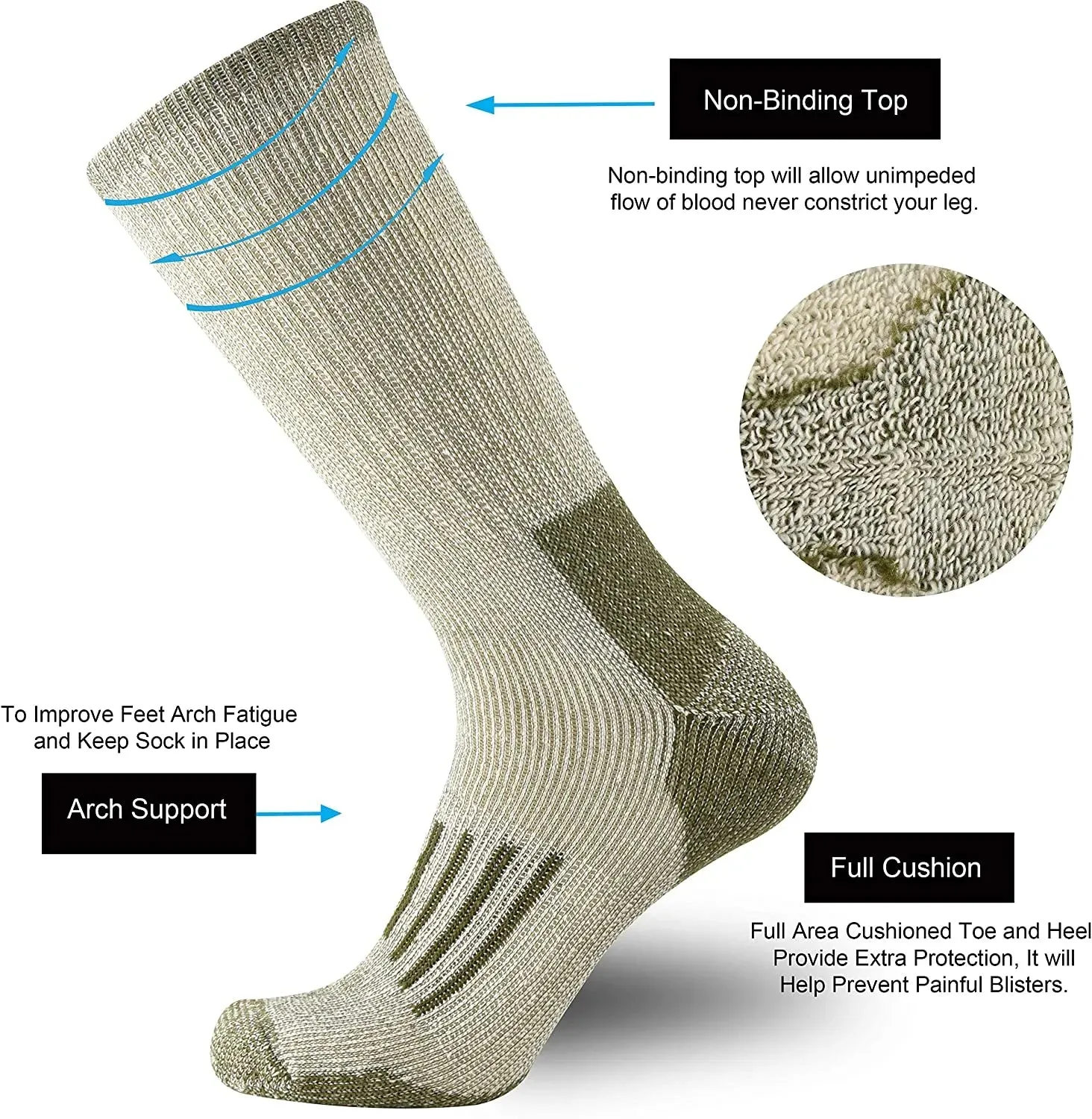 SERBEWAY Merino Wool Winter Socks