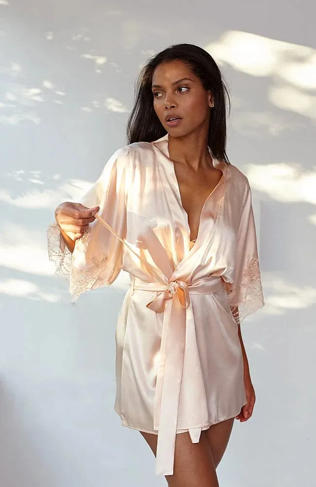 Signature Lace Silk Robe - Last Piece!