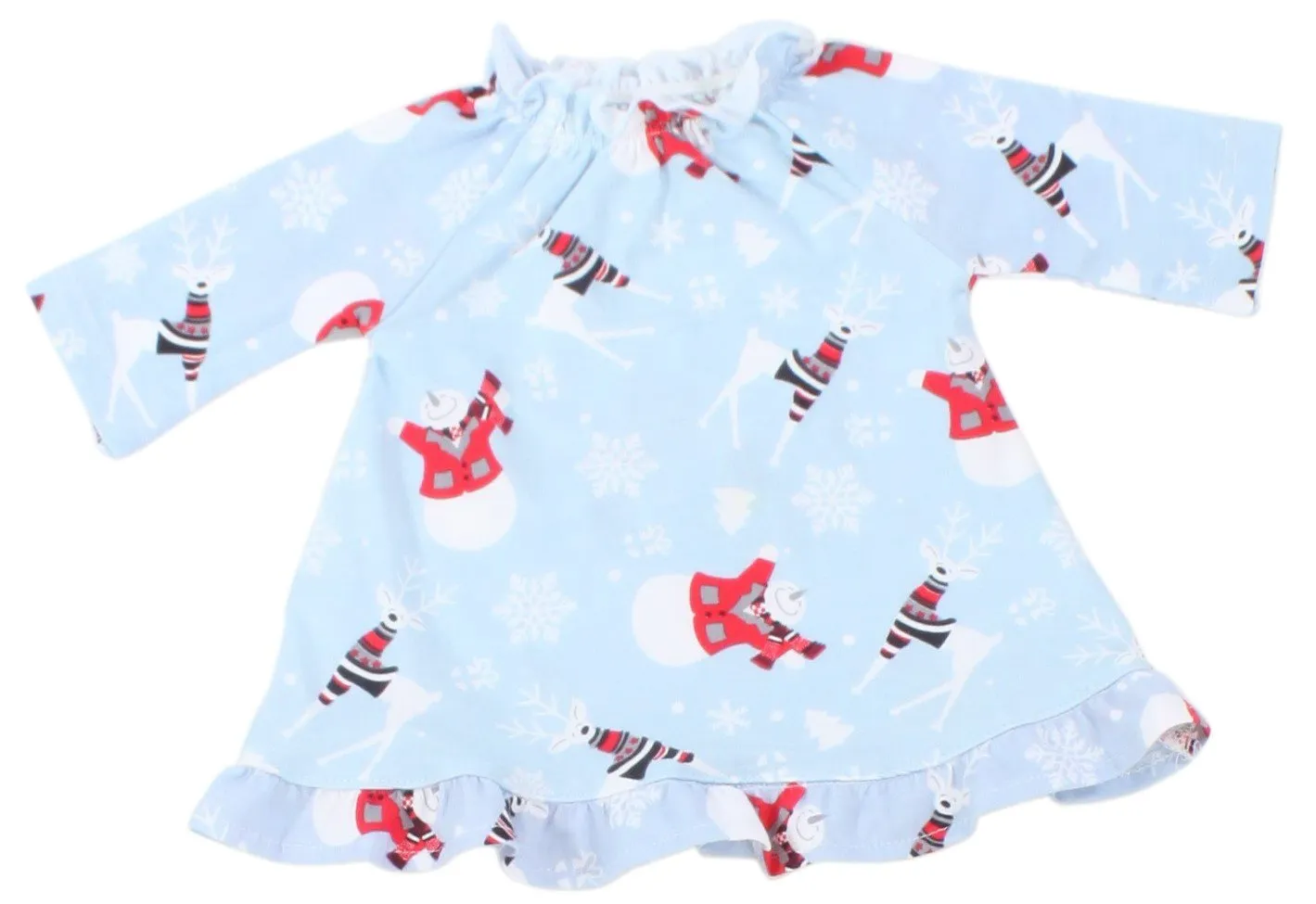 SleepytimePjs Christmas Flannel Nightgowns for 18" Dolls