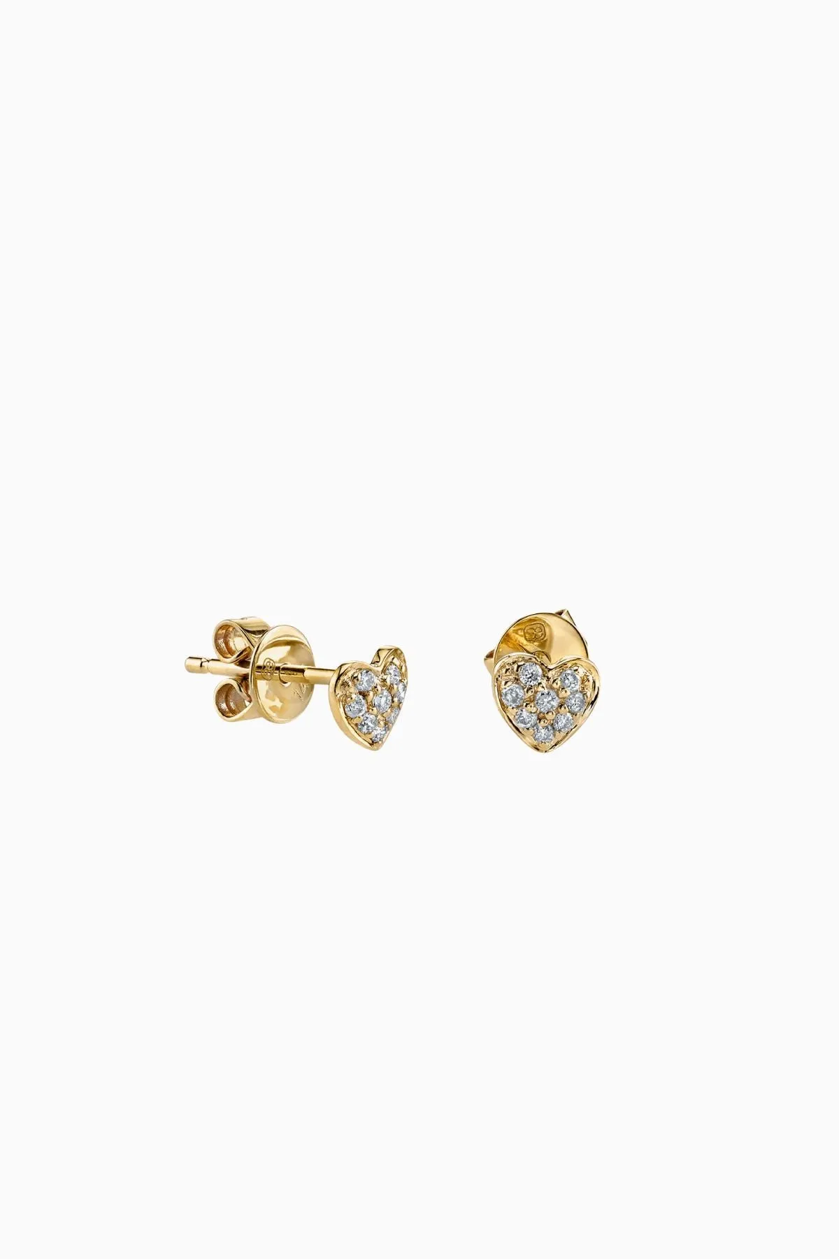 Sydney Evan Baby Heart Studs - Yellow Gold