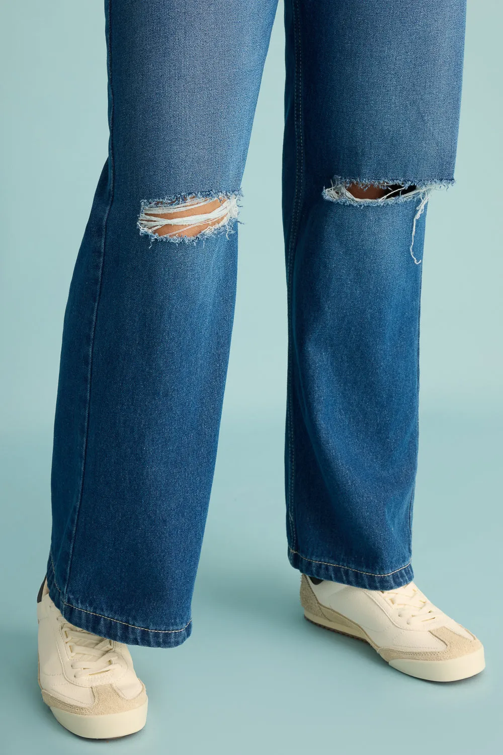 Urban Edge Wide Distress Jeans